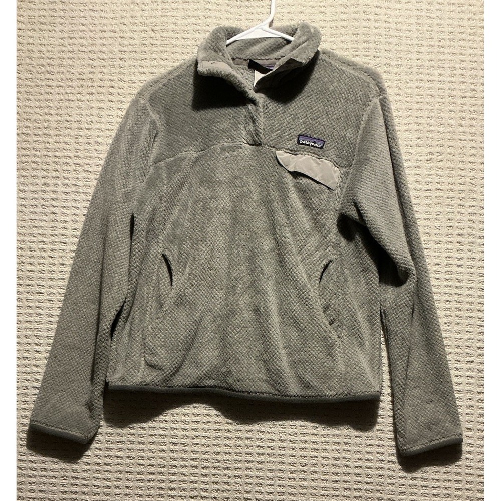 Patagonia Re-Tool Snap T Pullover Women's Gray Fleece XL POLARTEC